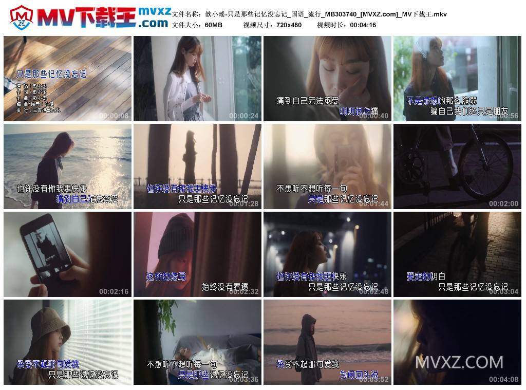 歆小瑶-只是那些记忆没忘记_国语_流行_MB303740